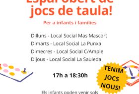 Espai obert de jocs de taula