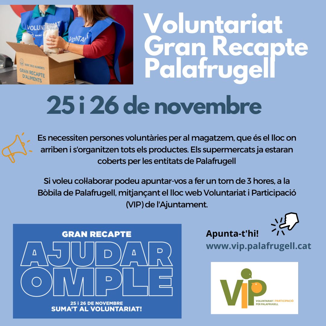 Gran Recapte 2022, àrea de Benestar Social, Ajuntament de Palafrugell