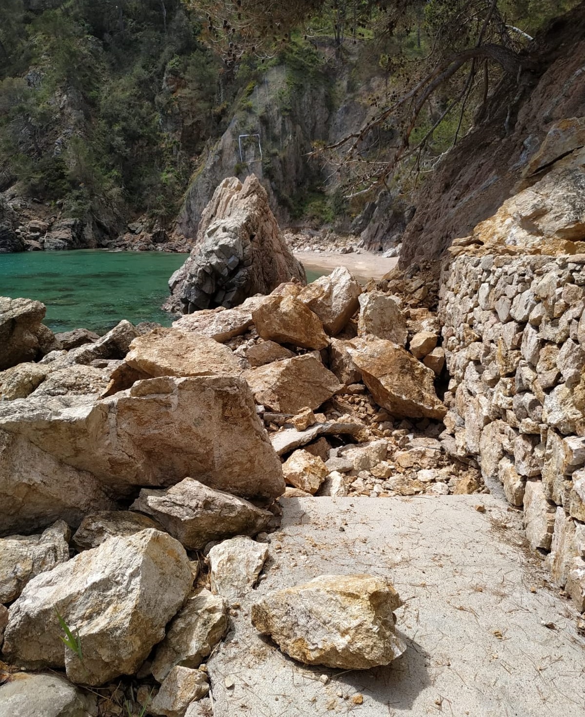 obres accés platja de El Golfet