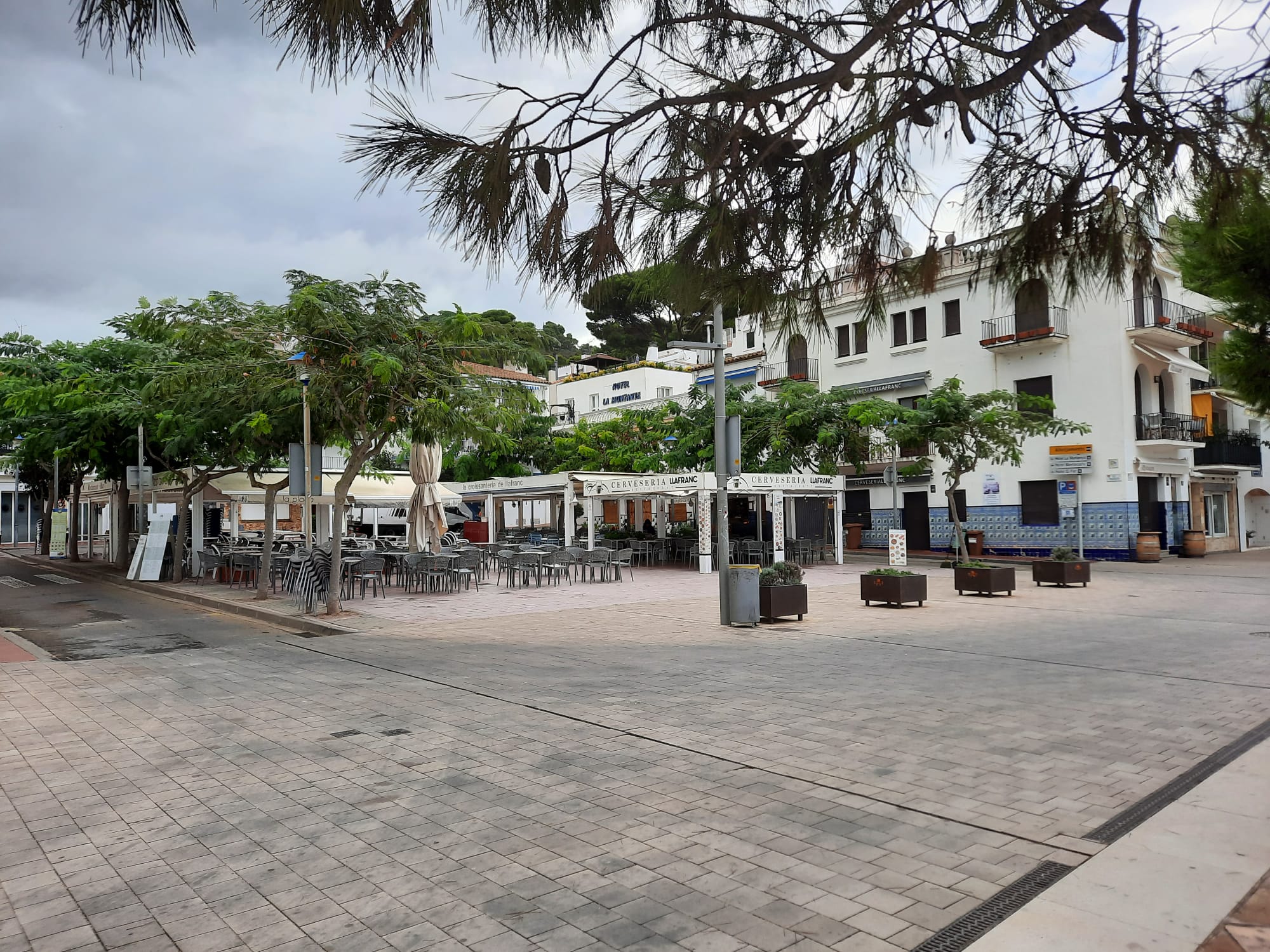 Acord amb els establiments de la plaça Promontori de Llafranc, Ajuntament de Palafrugell