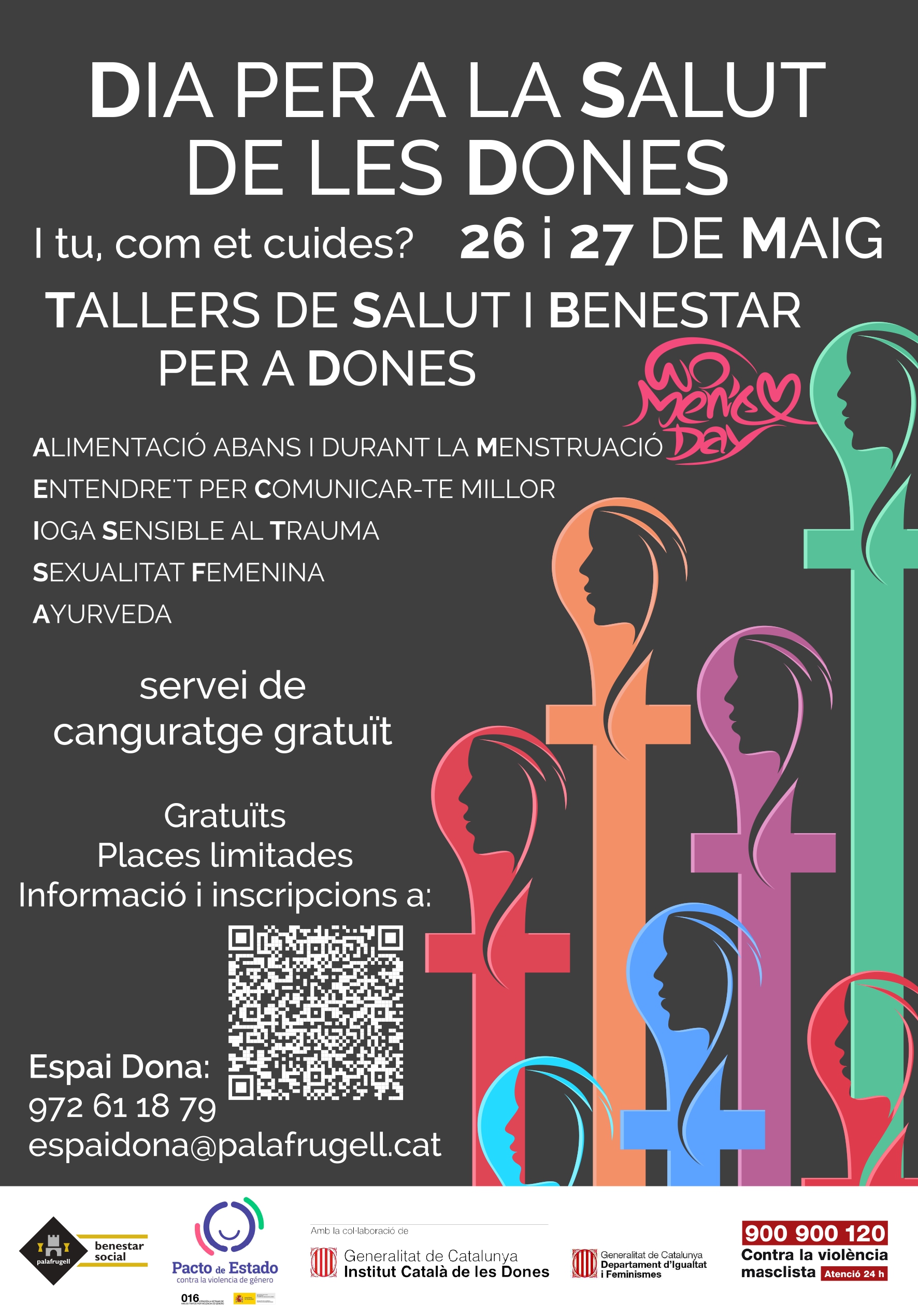 Tallers Salut i Benestar per a dones, Dia d'Acció per a la salut de les dones, Espai Dona, Àrea de Benestar Social, Ajuntament de Palafrugell