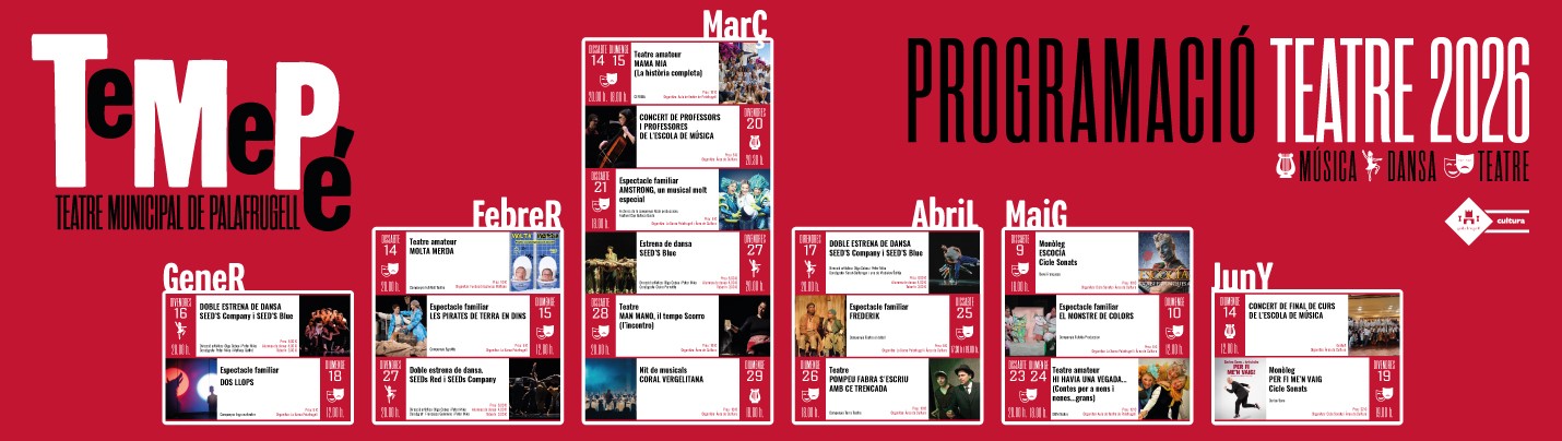 Programació de teatre 2026 al TeMePé