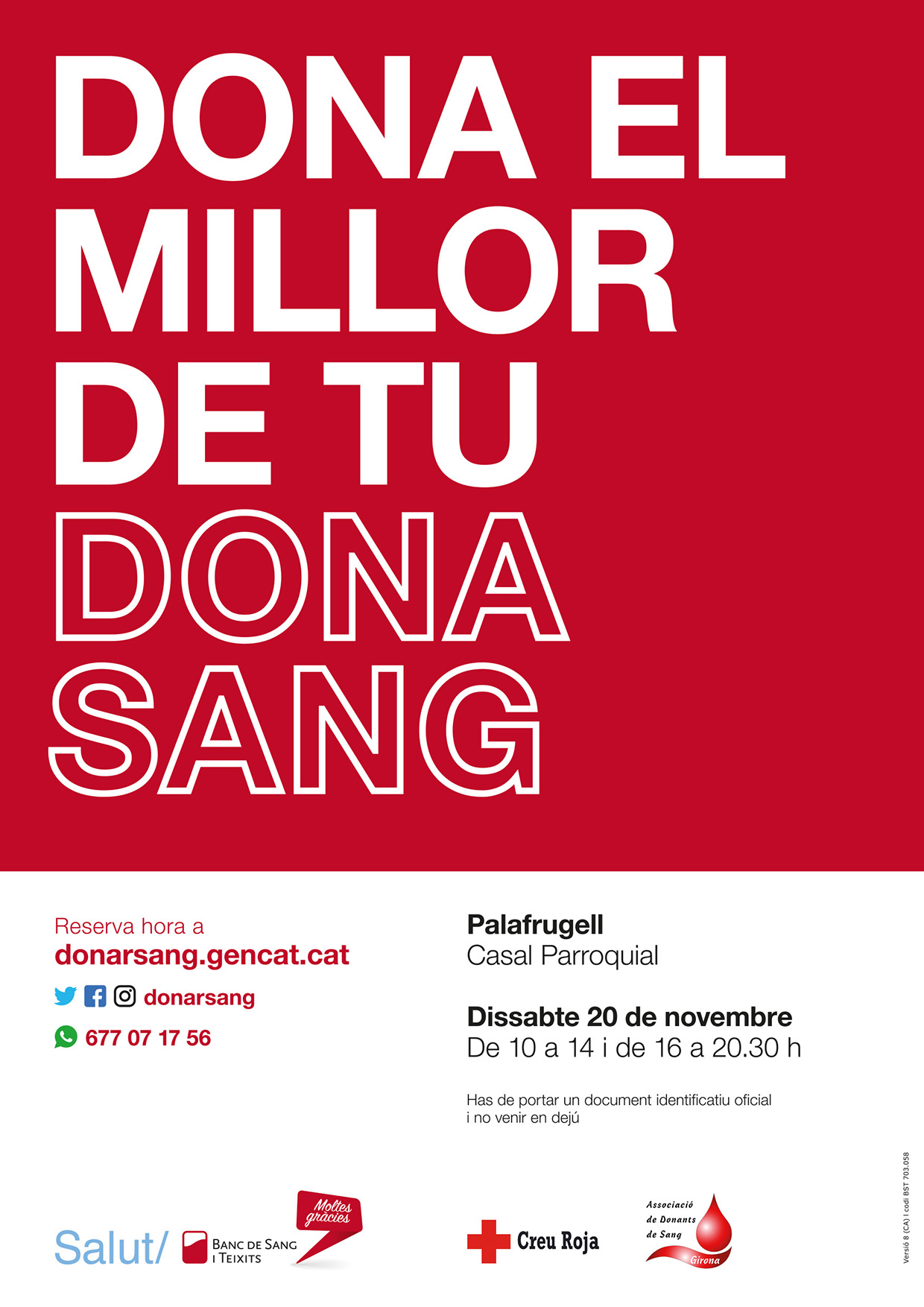 campanya donació de sang, 20 de novembre, Palafrugell