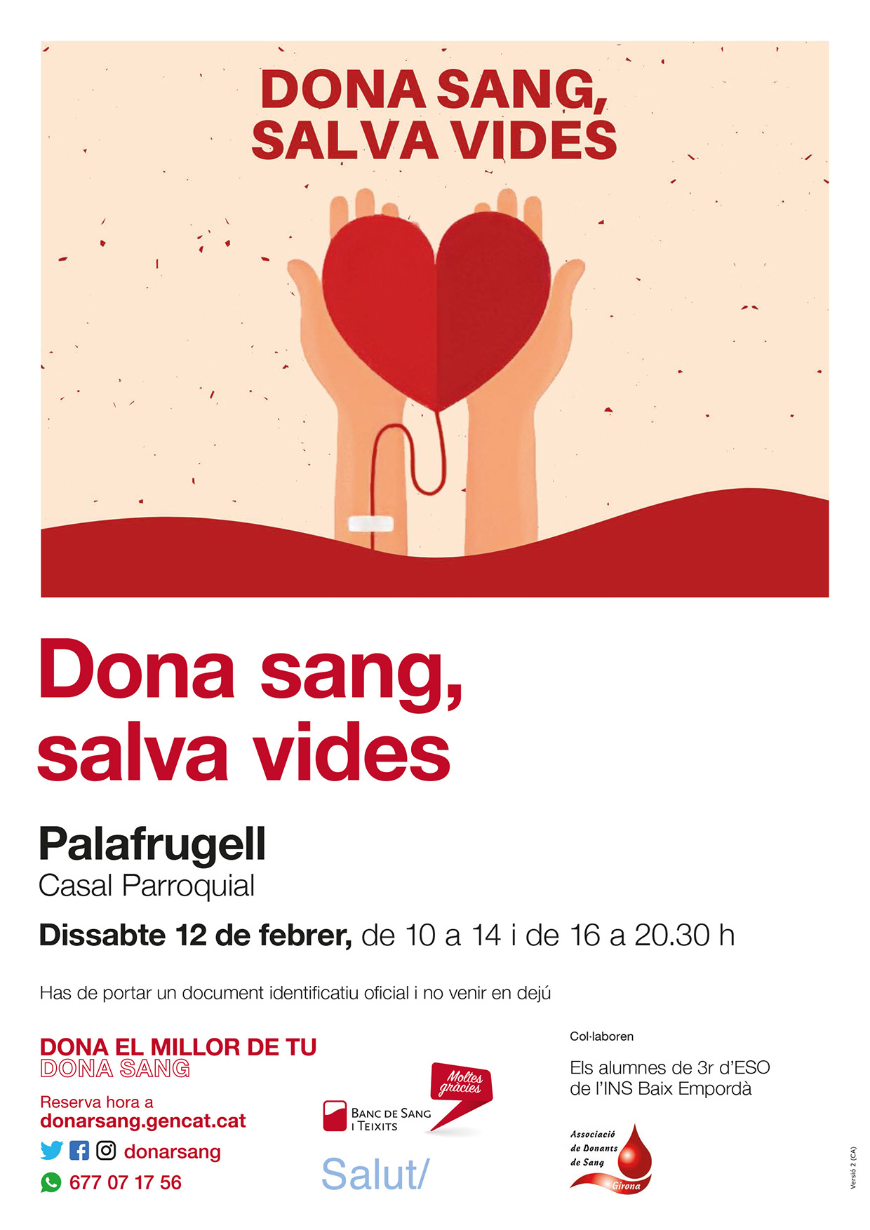 Campanya donació de sang, Casal Parroquial, Palafrugell