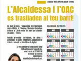 Cartell de l'Alcaldessa i l'OAC trasllat als barris