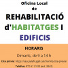 Cartell de l'Oficina de Rehabilitació d'Habitatges i Edificis